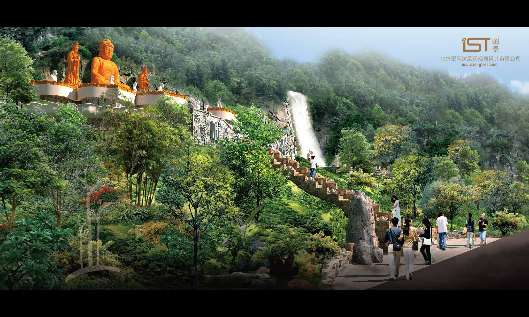 大悲崖（佛教主題）節點景觀設計方案效果表現