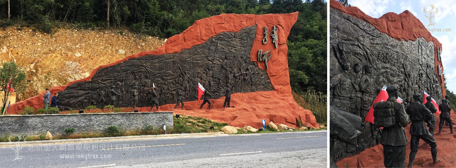 紅色文化主題大型浮雕設計施工案例
