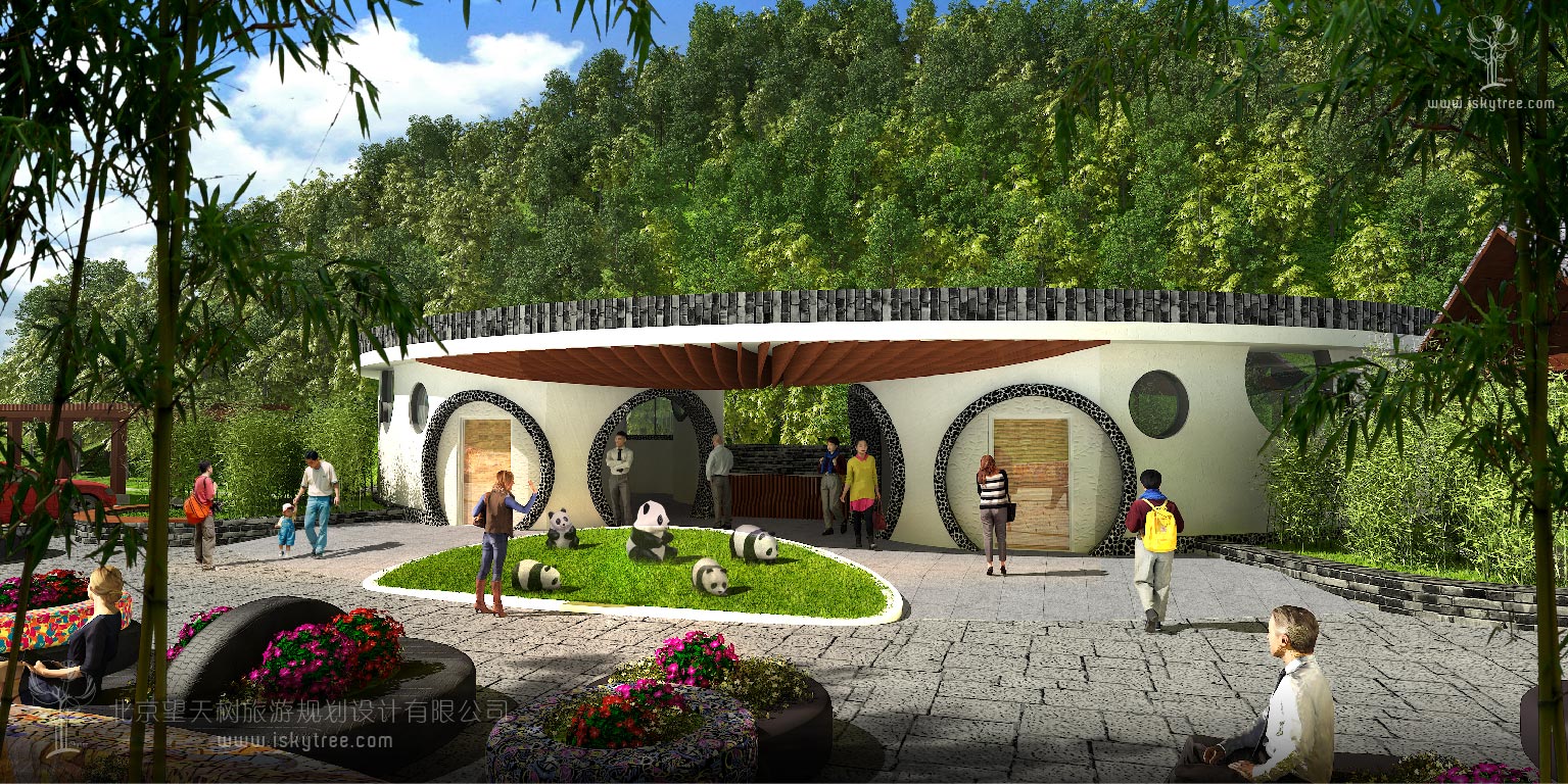 熊貓主題AAA旅游廁所建筑景觀設計