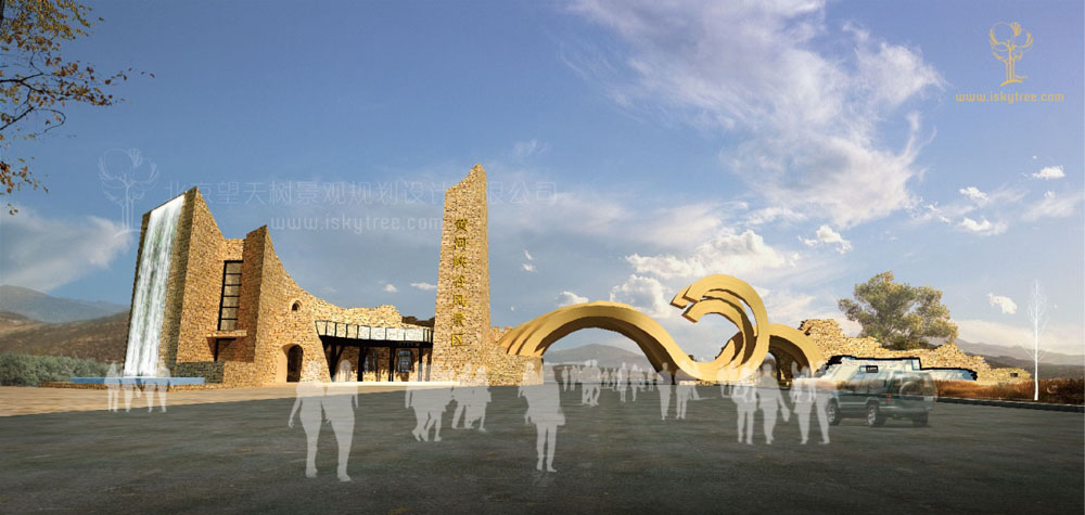 黃河峽谷包子塔景區大門設計方案