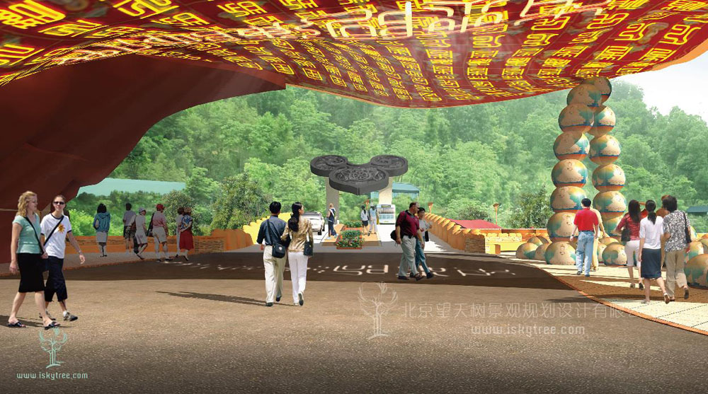 佛教主題旅游區主入口大門設計方案
