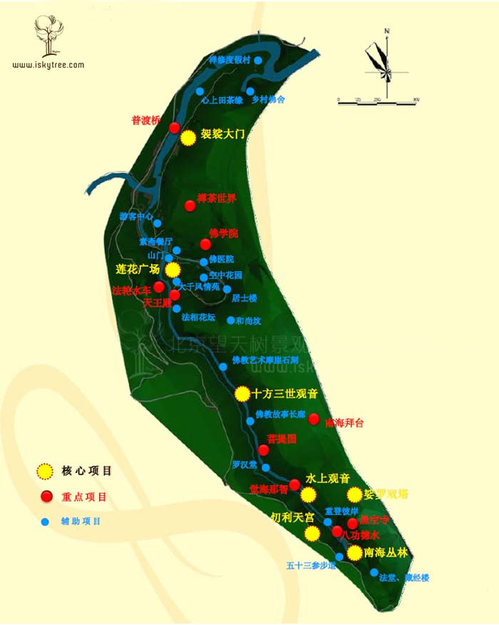  小南海宗教文化旅游區重點項目分布圖